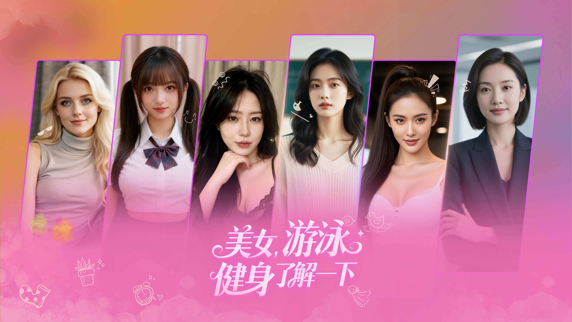 美女,游泳健身了解一下